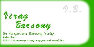 virag barsony business card
